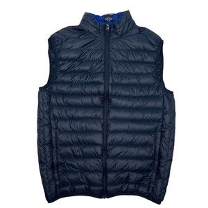 Henri Lloyd Jacket Mens Women Large Quilted Puffer Down Vest Full Zip Navy Black